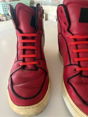 Creative Recreation Men's Red High-Top Sneakers with Cream Sole